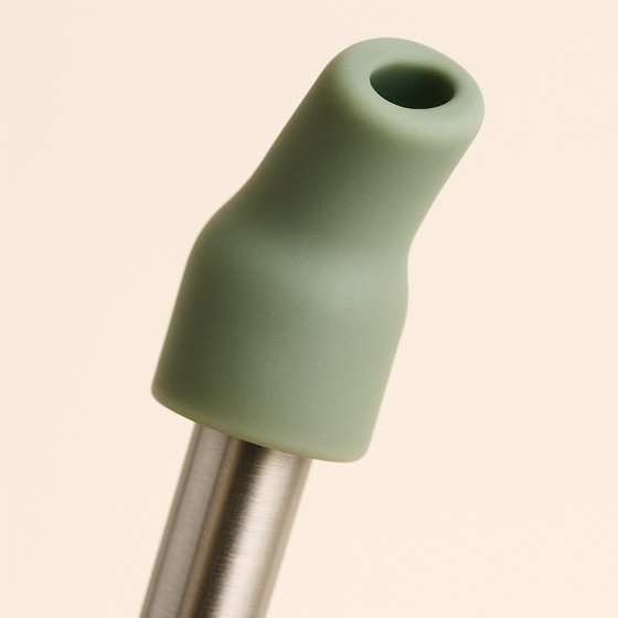 Close-up of the sage silicone mouthpiece